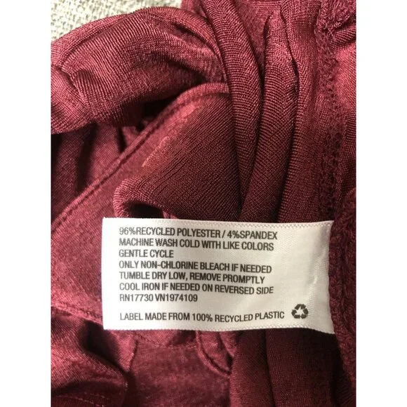 Womens Wild Fable Berry Red Burgundy Button Up Mini Ruched BodyCon Dress Size S - Picture 5 of 5